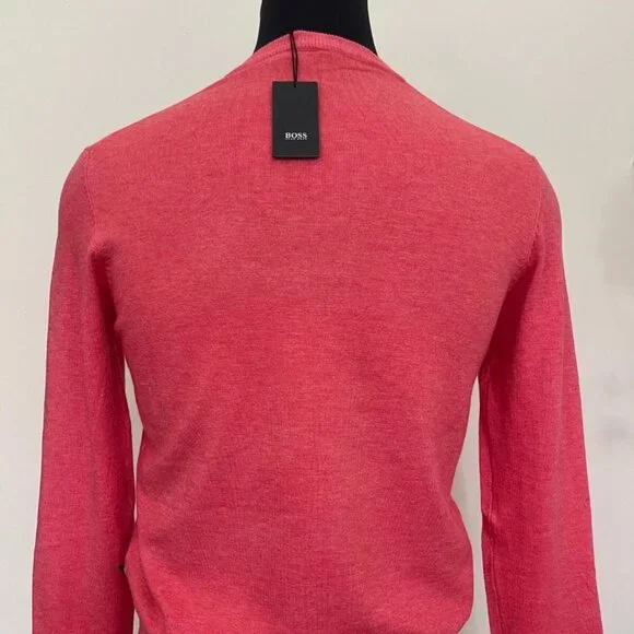 New Hugo Boss Sweater V Neck Pink Sweater
